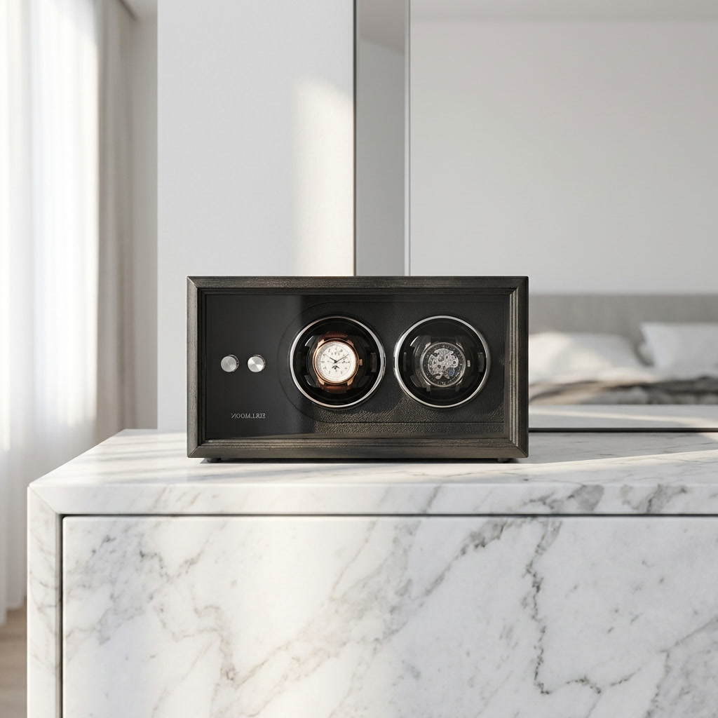 Watch Winder – Black Oak 2 Slots - Watch Winder