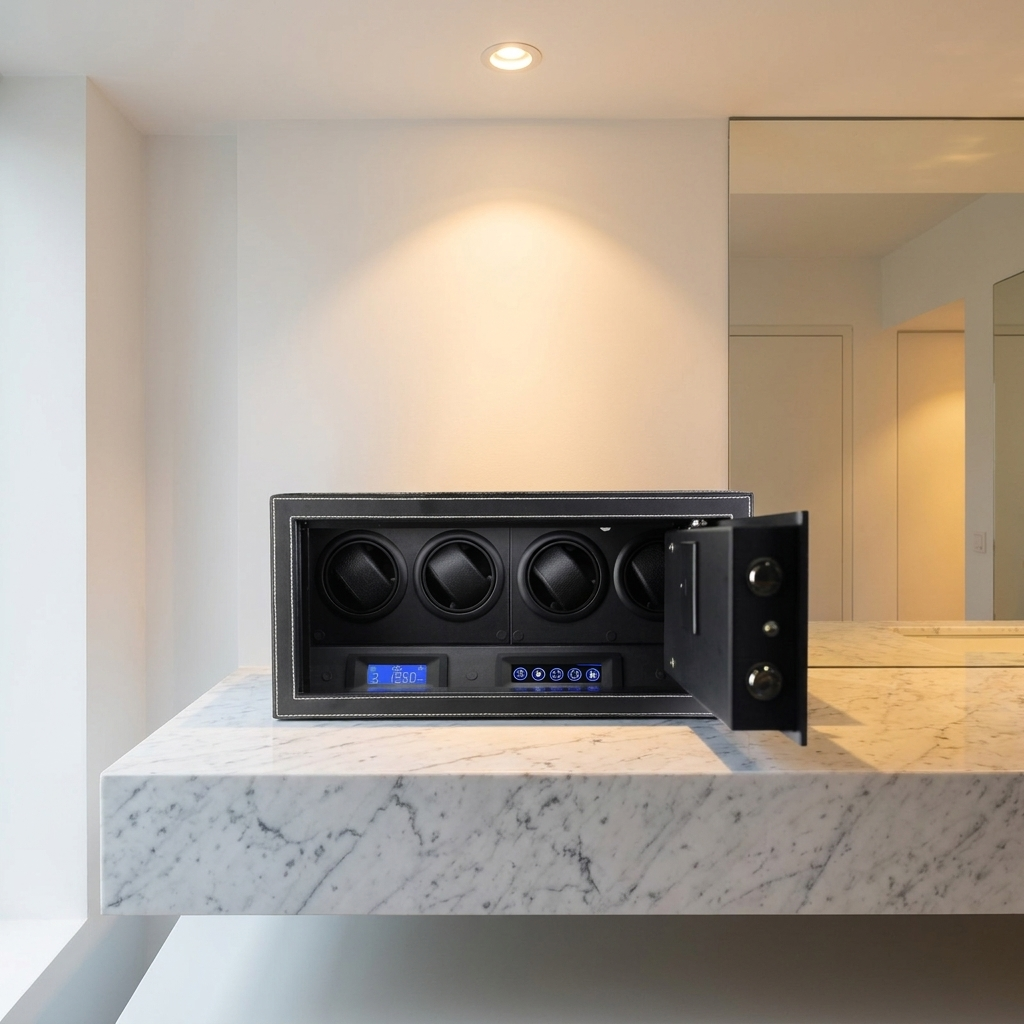 Watch Winder – Black Time Guardian 4 Slots - Watch Winder
