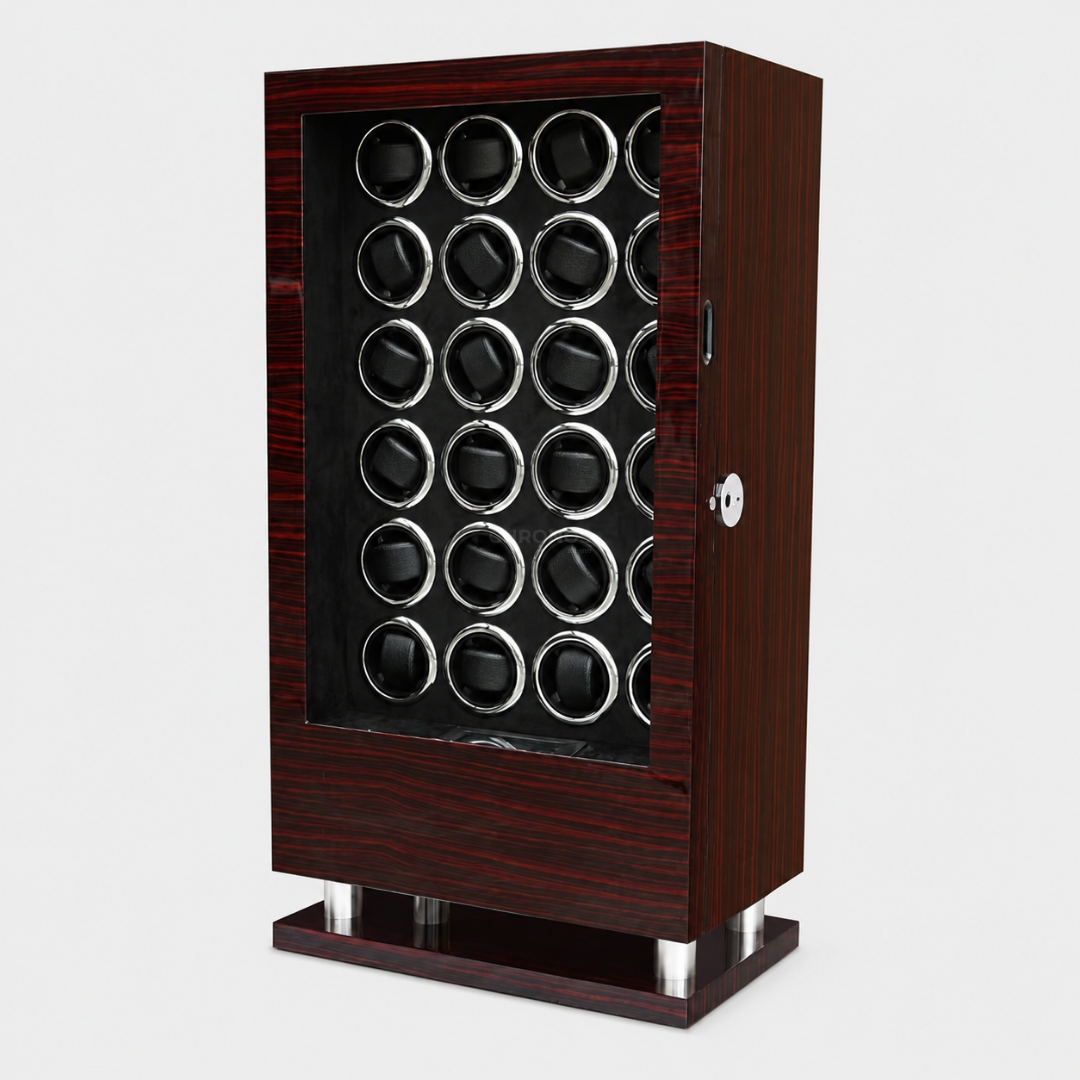 Watch Winder – Blackwood Grand - Red | 24 Slots / US / CAN - Watch Winder Safe