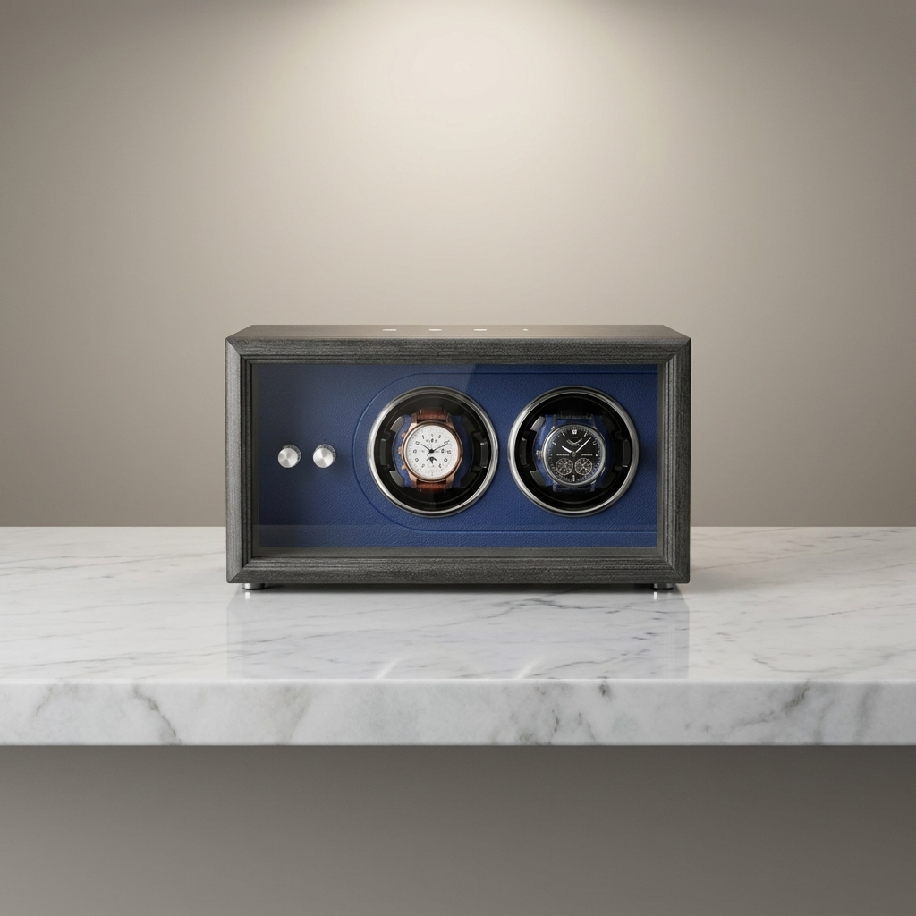 Watch Winder – Blue Oak 2 Slots - Watch Winder