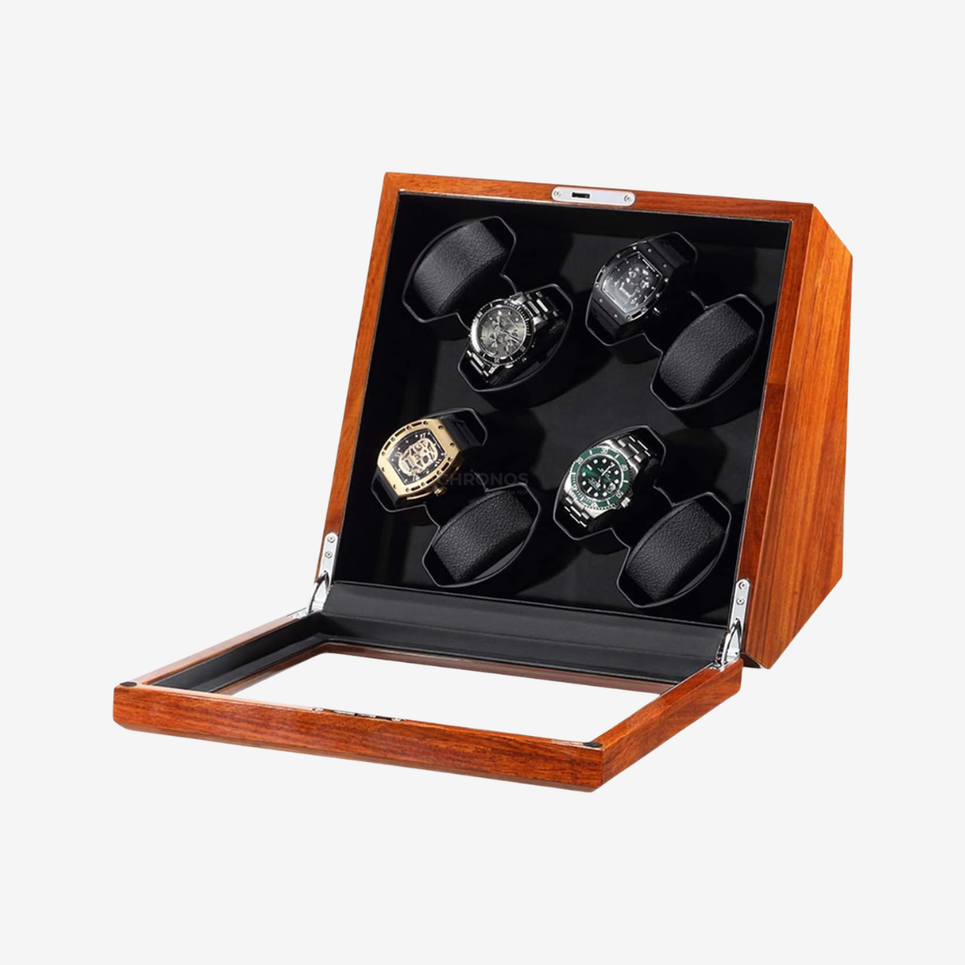 Watch Winder – Brown Walnut 8 Slots - Watch Winder