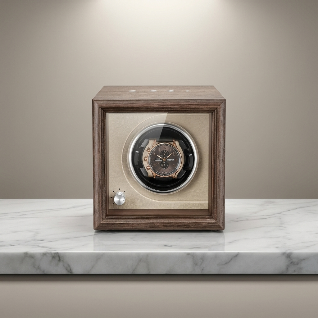 Watch Winder – Brown Wood 1 Slot - Watch Winder