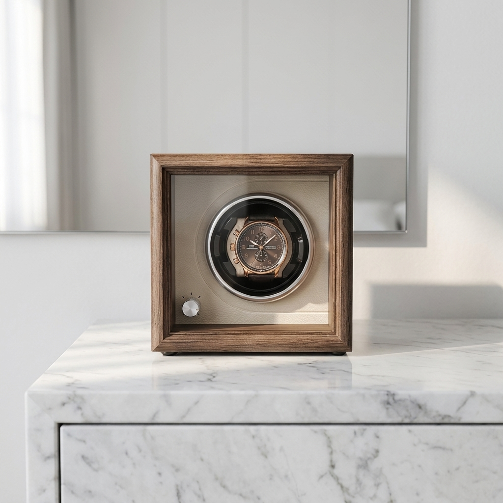 Watch Winder – Brown Wood 1 Slot - Watch Winder