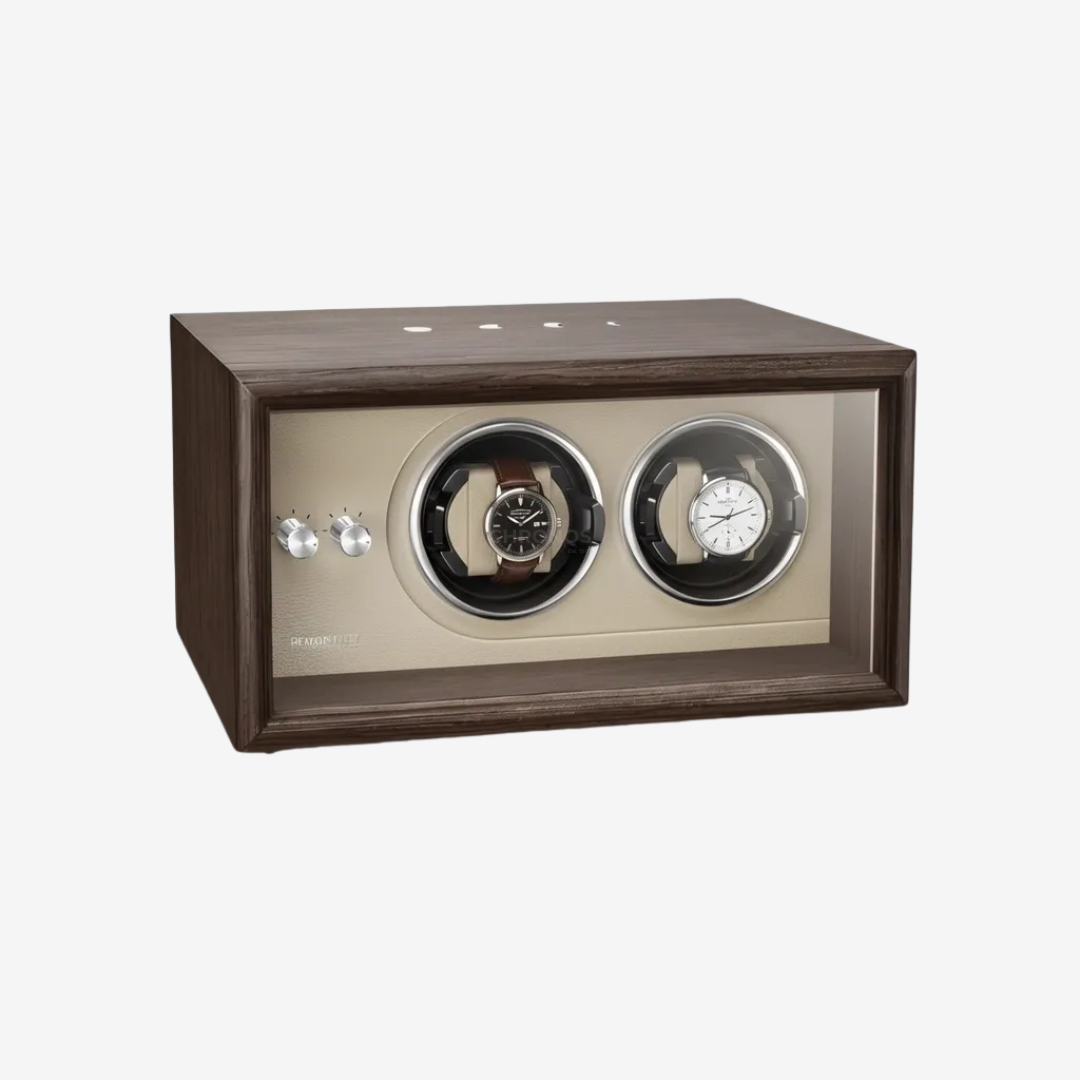 Watch Winder – Brown Wood 2 Slots - Watch Winder
