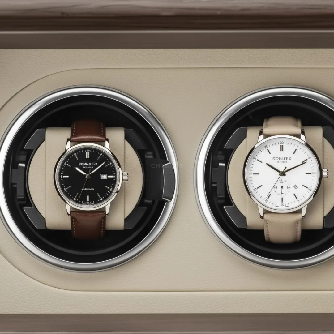 Watch Winder – Brown Wood 2 Slots - Watch Winder