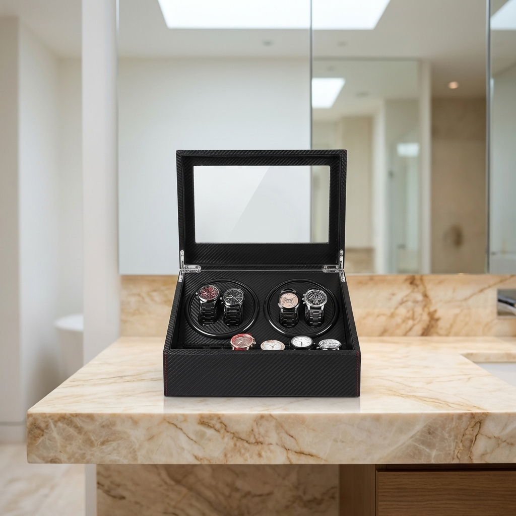 Watch Winder – Carbon 4 Slots - Watch Winder