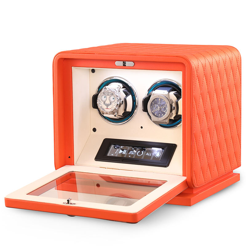 Watch Winder – Courtside 2 Slots - Orange - Watch Winder