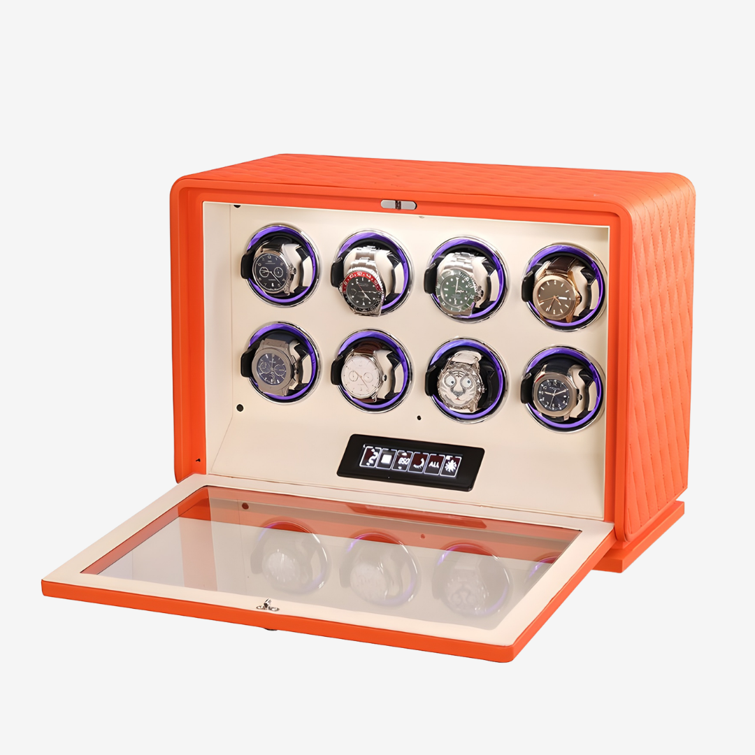 Watch Winder – Courtside 8 Slots - Orange - Watch Winder
