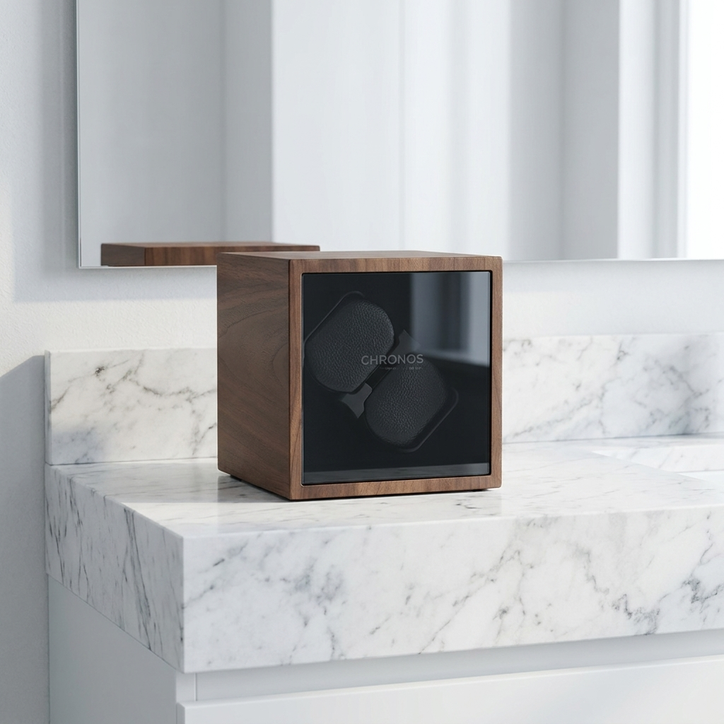 Watch Winder – Dual Oak Cube - Watch Winder
