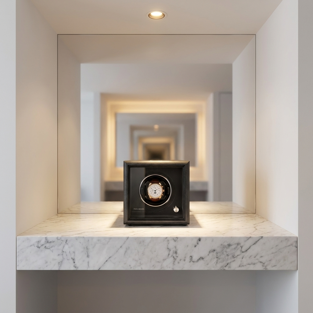Watch Winder - Full Moon Grey Cube - Watch Winder