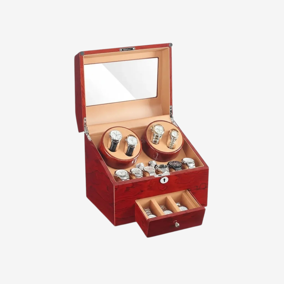 Watch Winder – Golden Teak Edition - Watch Winder