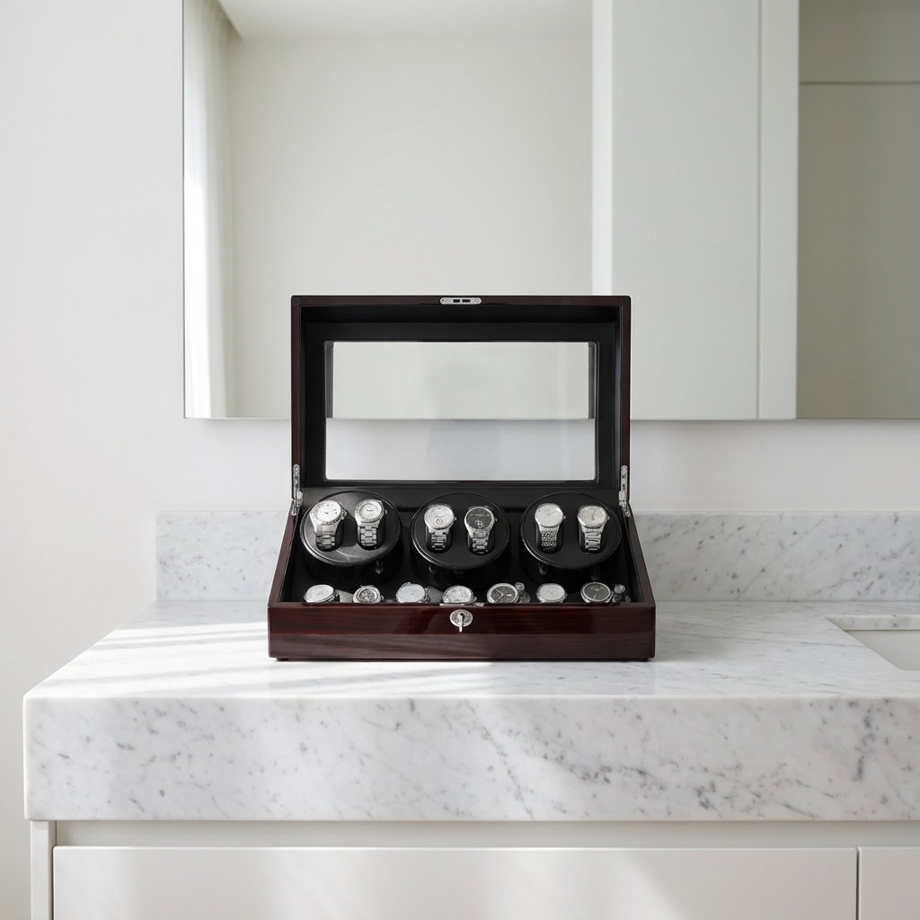 Watch Winder - Luxury Piano 6 Slots Wood