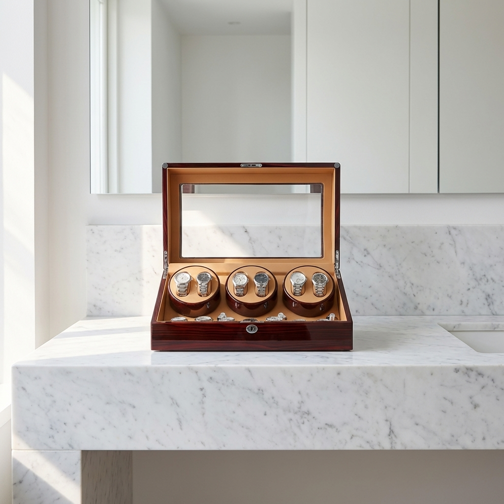 Watch Winder - Luxury Piano 6 Slots Wood