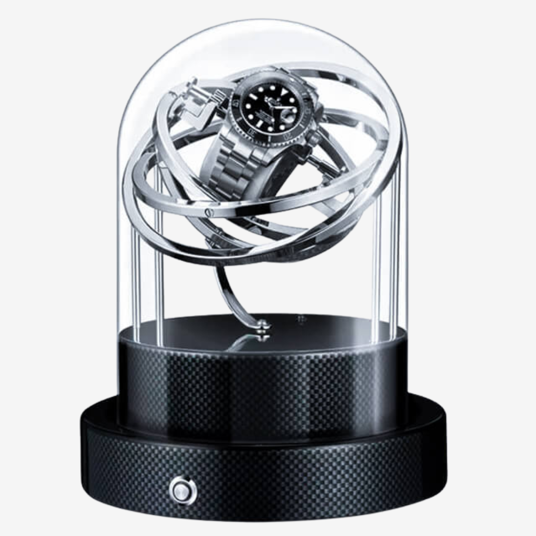 Watch Winder - Majestic Black & Silver - Remontoir Montre