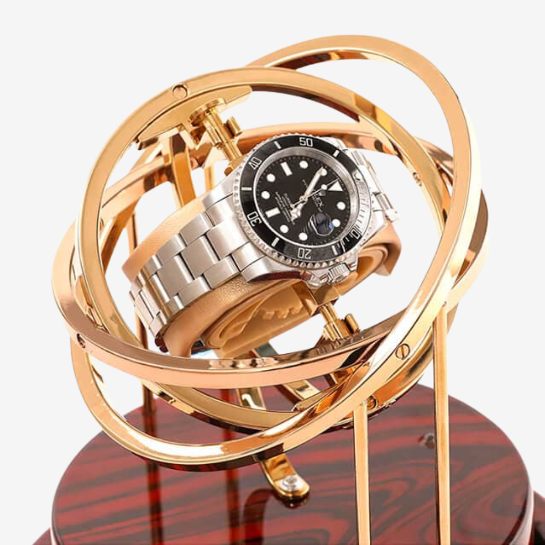 Watch Winder - Majestic Gold and Wood - Watch Winder