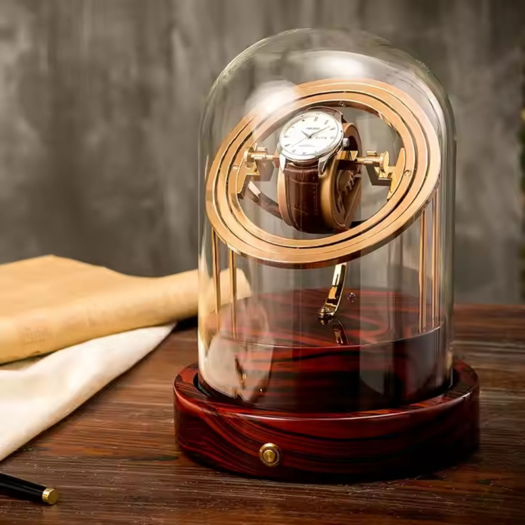 Watch Winder - Majestic Gold and Wood - Watch Winder