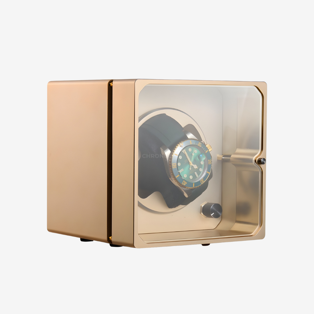 Watch Winder – Nexus Cube - Gold Aluminum - Watch Winder