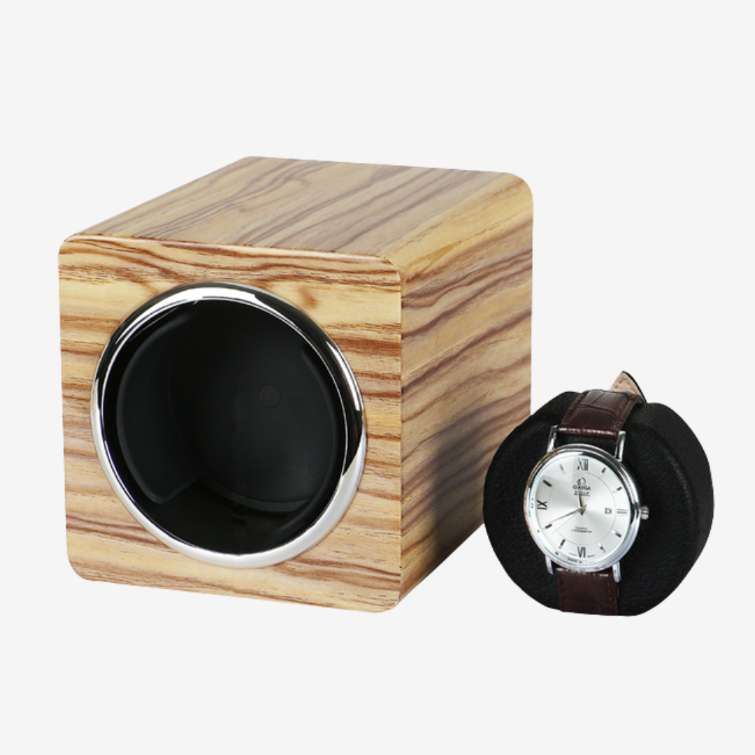 Watch Winder – Olivewood Single Slot - Watch Winder