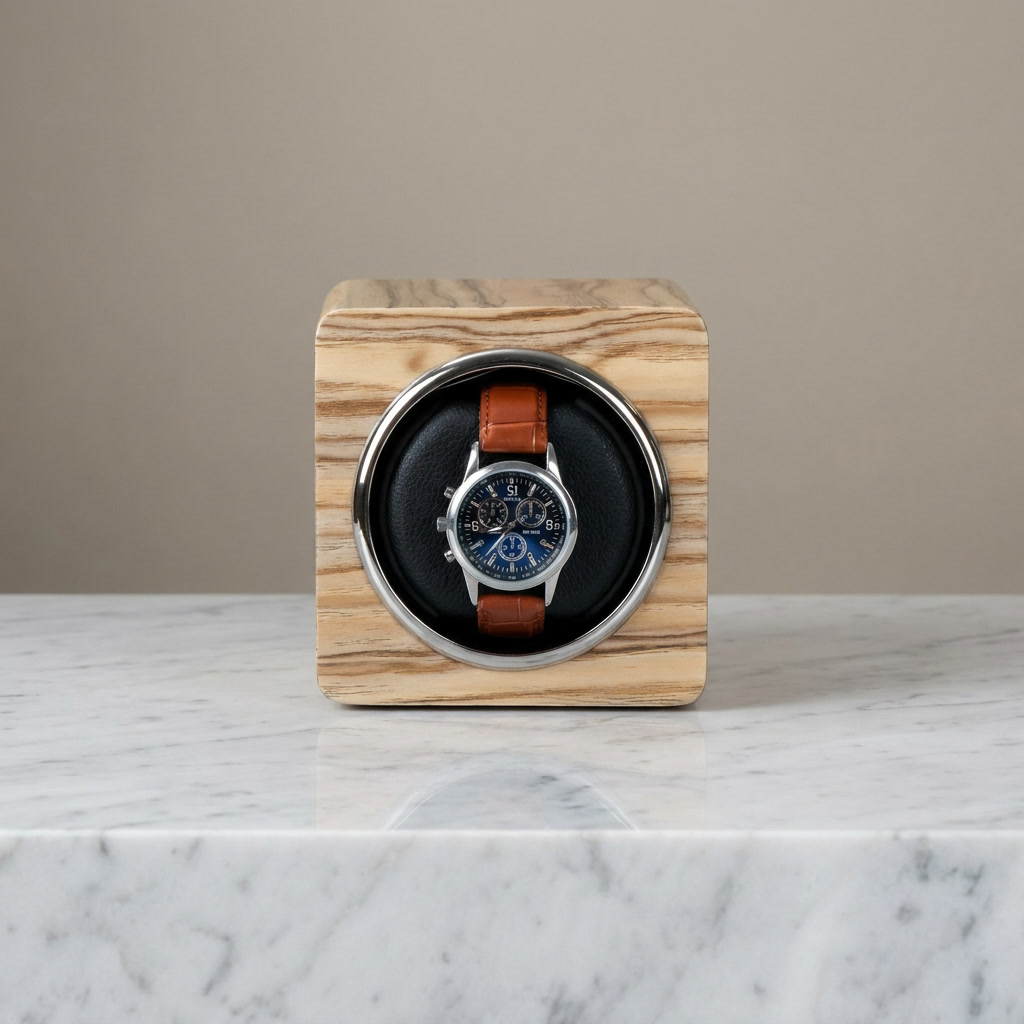 Watch Winder – Olivewood Single Slot - Watch Winder