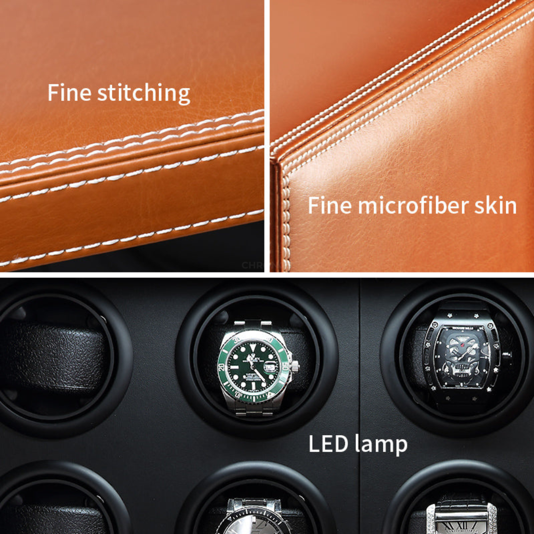 Watch Winder - Orange Time Guardian 4 Slots - Watch Winder