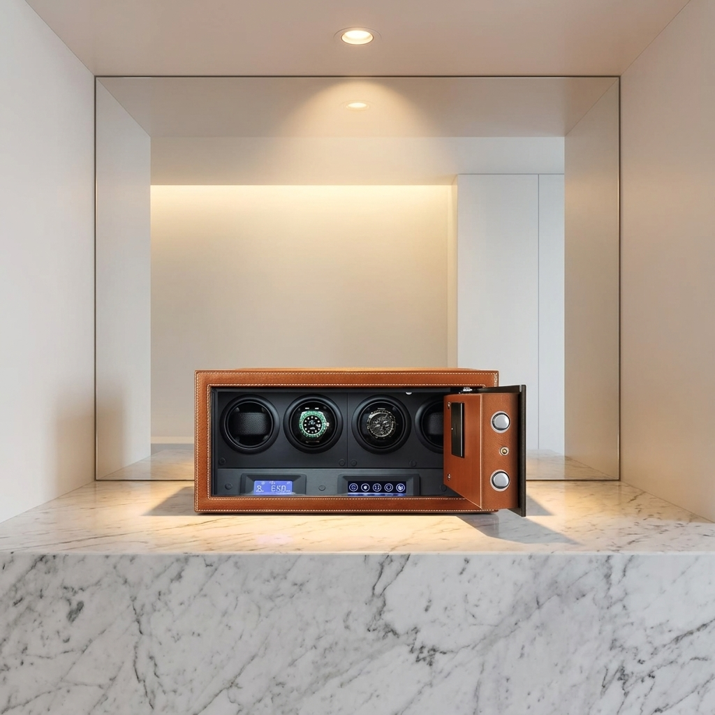 Watch Winder - Orange Time Guardian 4 Slots - Watch Winder