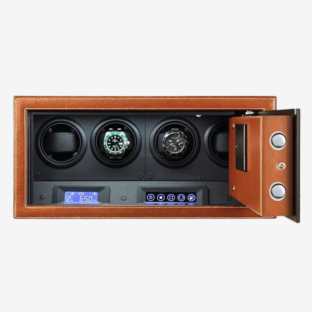 Watch Winder - Orange Time Guardian 4 Slots - Watch Winder