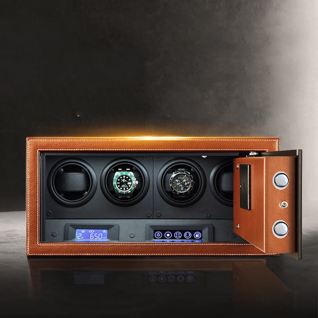Watch Winder - Orange Time Guardian 4 Slots - Watch Winder