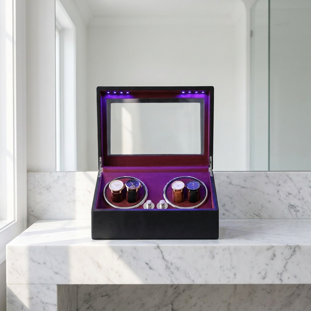 Watch Winder – Prestige Light 4 Rotating slots + 6 slots - Watch winder