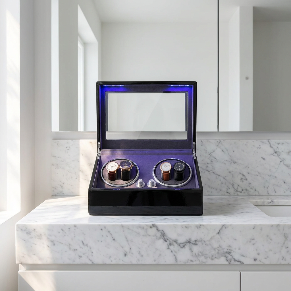 Watch Winder – Prestige Light 4 Rotating slots + 6 slots - Watch winder