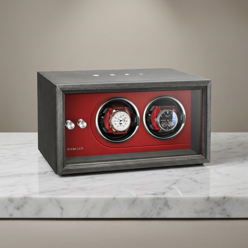 Watch Winder – Red Wood 2 Slots - Watch Winder