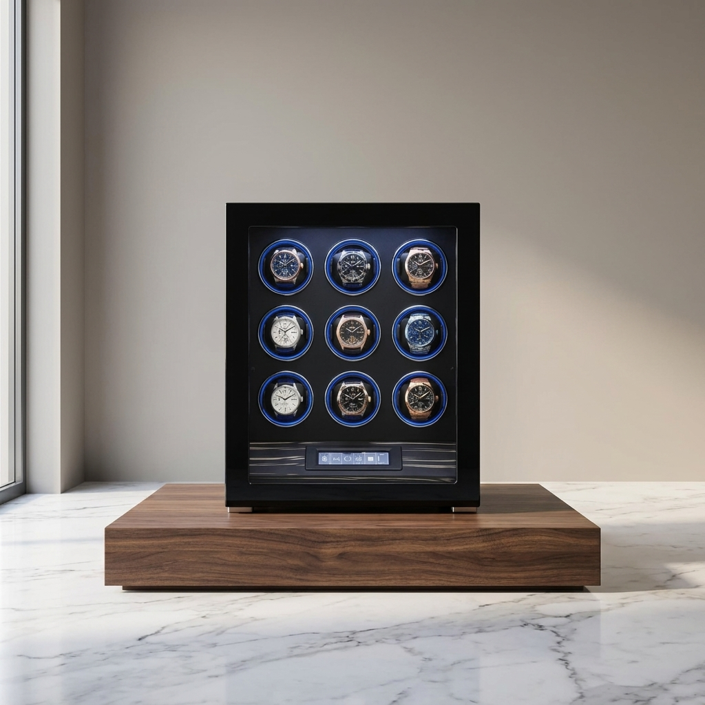 Watch Winder – Sable Fur 9 Slots - Watch Winder
