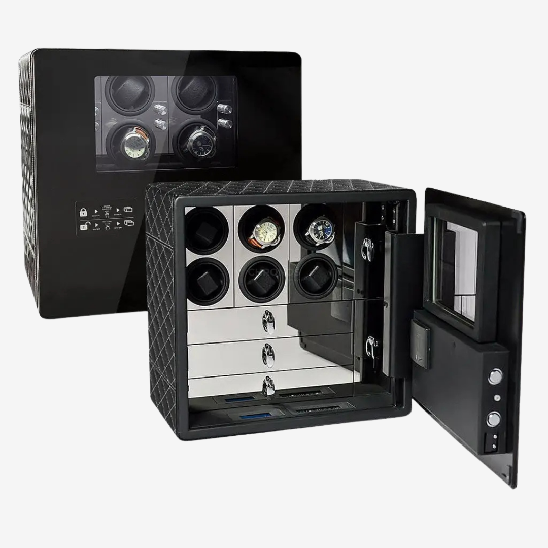 Watch Winder Safe – Bastion Fortress 6 - Mirror - Watch Winder