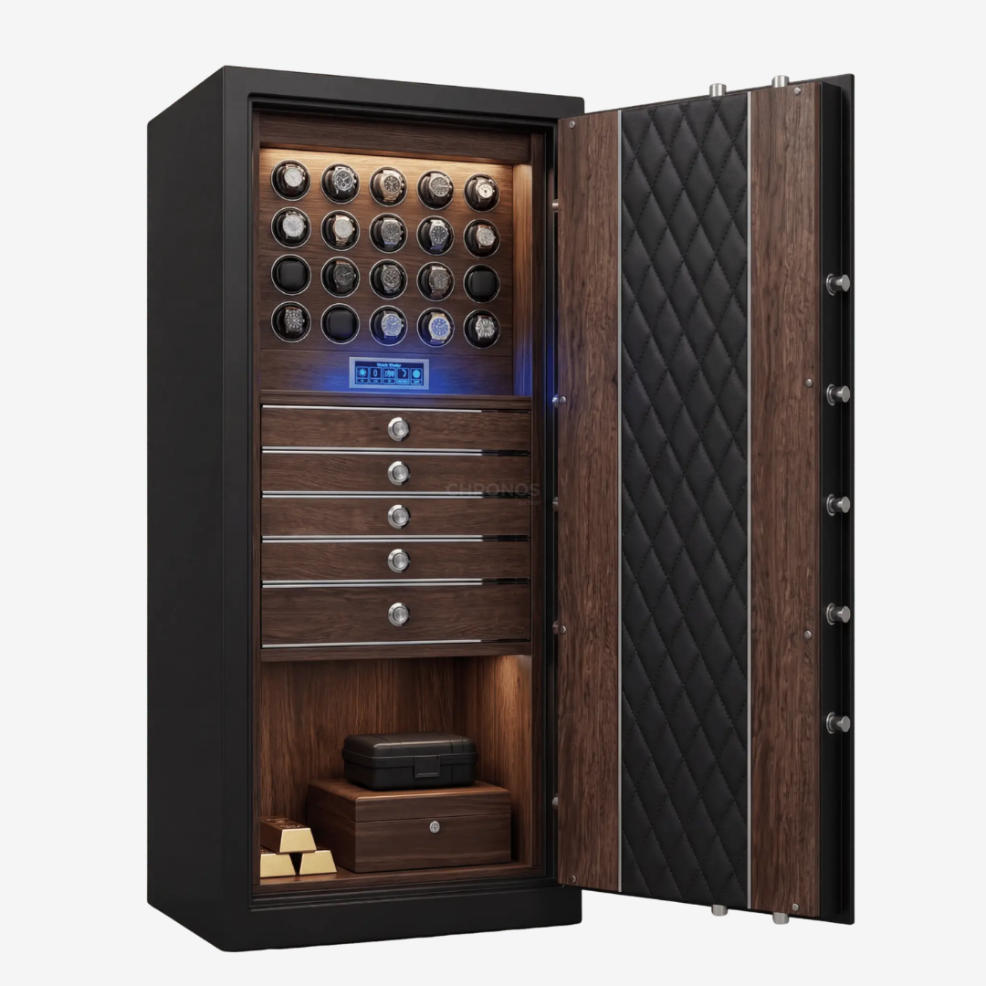 Watch Winder Safe – Bellagio Grand 20 - Walnut - Watch Winder