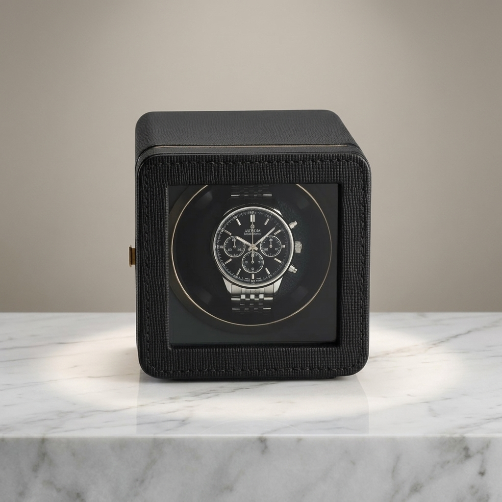 Watch Winder – Simple Black Pattern - Watch Winder