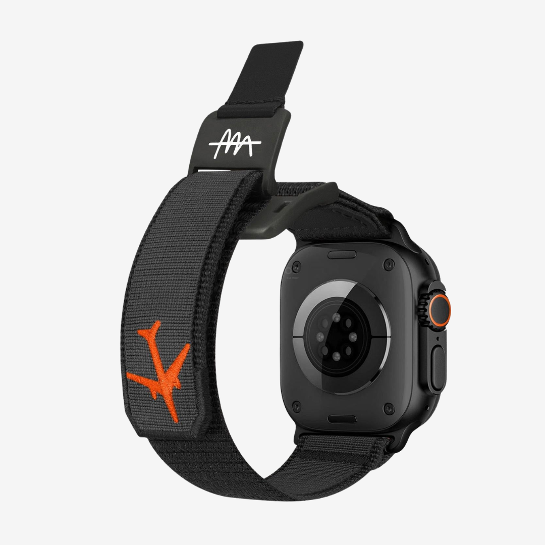 Wild Trail Mag Buckle Nylon Band For Apple Watch - Black Band-Black Buckle / 49mm - Watch Band